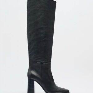Zara Black Heeled Boots